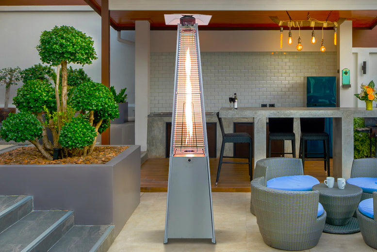 FREE DELIVERY - OUTDOOR PYRAMID GAS PATIO HEATER (SBA-00124)