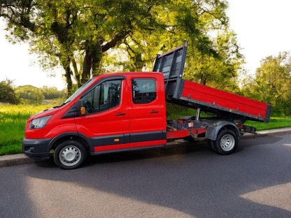 2018 (68) FORD TRANSIT 350 TDCI 130BHP RWD L3H1 LWB CREW CAB TIPPER >>--NO VAT ON HAMMER--<<