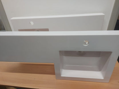 BRAND NEW BOXED APEX90 LEFT HAND BASIN BATHROOM SINK, ONLY 94X44X20CM WHITE X2 SET