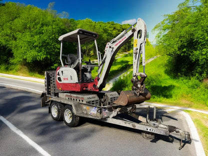 2017 TAKEUCHI TB216 MINI EXCAVATOR + PLANT TRAILER