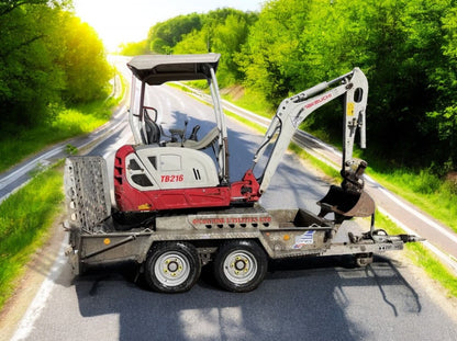 2017 TAKEUCHI TB216 MINI EXCAVATOR + PLANT TRAILER