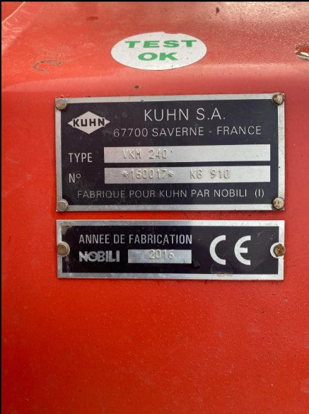 2016 KUHN VKM 240 TOPPER