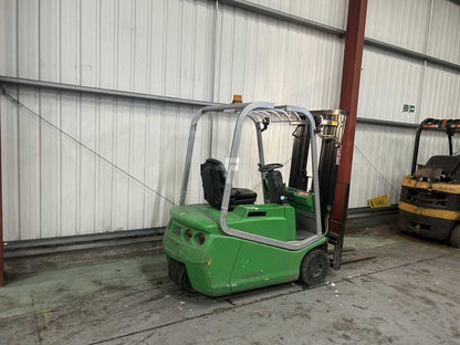 **(INCLUDES CHARGER)** 2005 CESAB BLITZ C15AC ELECTRIC 3-WHEEL FORKLIFT – 1,500KG CAPACITY,