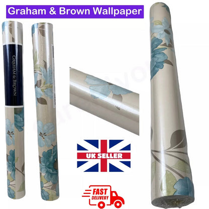 LARGE CAGE OF DESIGNER GRAHAM & BROWN WALLPAPER ROLL ,CROWSON,ESTA HOME ,WILMAN