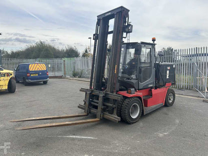 **(INCLUDES CHARGER)**KALMAR ECG80-6 ELECTRIC 4-WHEEL FORKLIFT (2017)