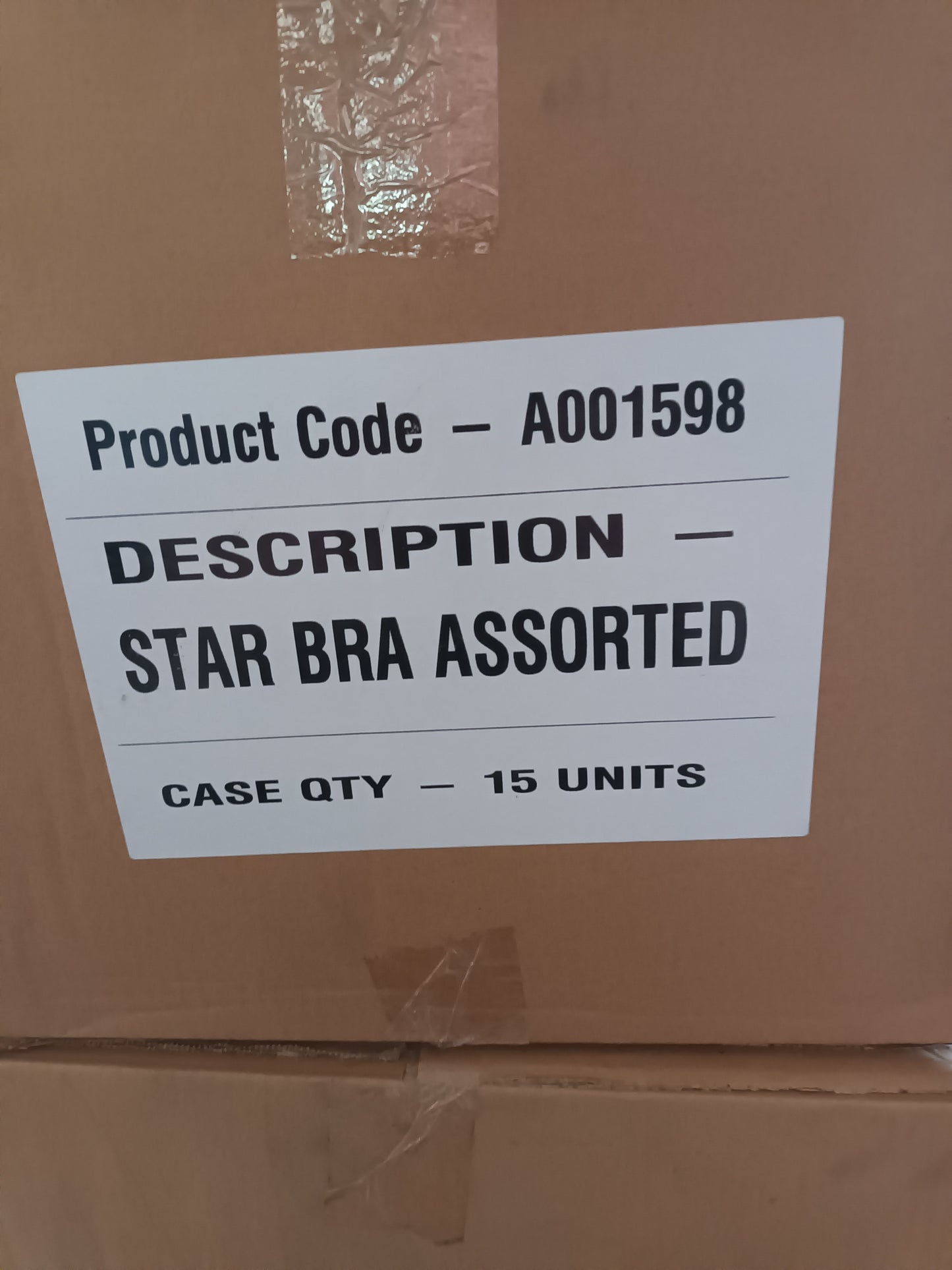 APPROX 255 X ASSORTED SIZES STAR BRA (BACKLESS/ENHANCED/STICK ON BRAS)