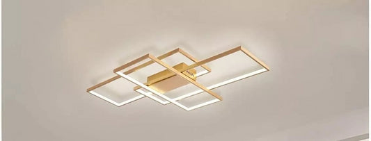 JIINOO LED CEILING LIGHT,MODERN LED CEILING LAMPS WITH 3-SQUARES,75W METAL ACRYL