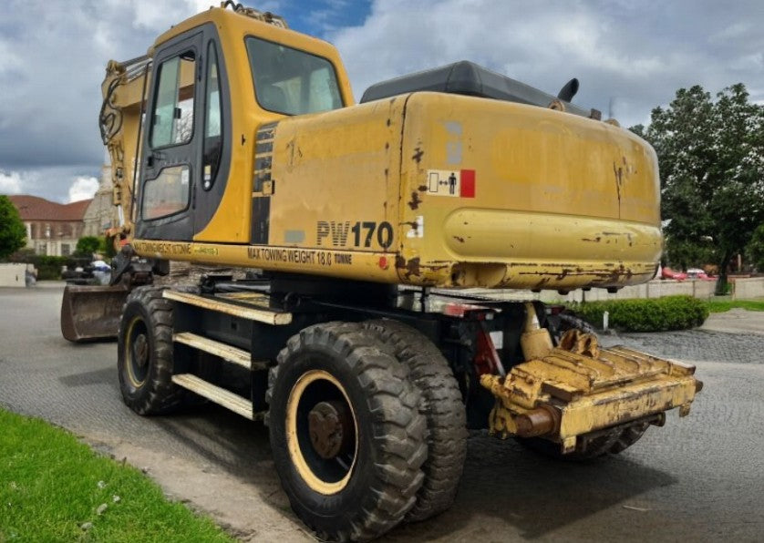 KOMATSU PW170ES-6K WHEELED EXCAVATOR - RAIL ROAD VEHICLE, QUICK HITCH, DITCHING BUCKET