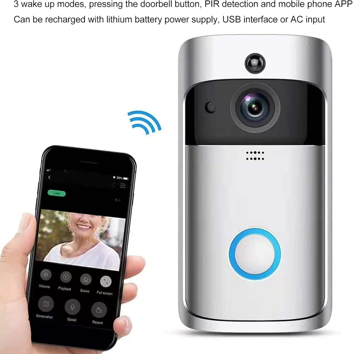 20 X WIRELESS WIFI DOORBELLS SMART PHONE SECURITY CAMERA + RECHARGEABLE BATTERIES - RRP £300