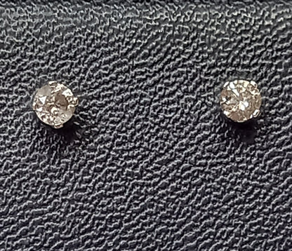 0.10CT DIAMOND STUD EARRINGS 9CT WHITE GOLD