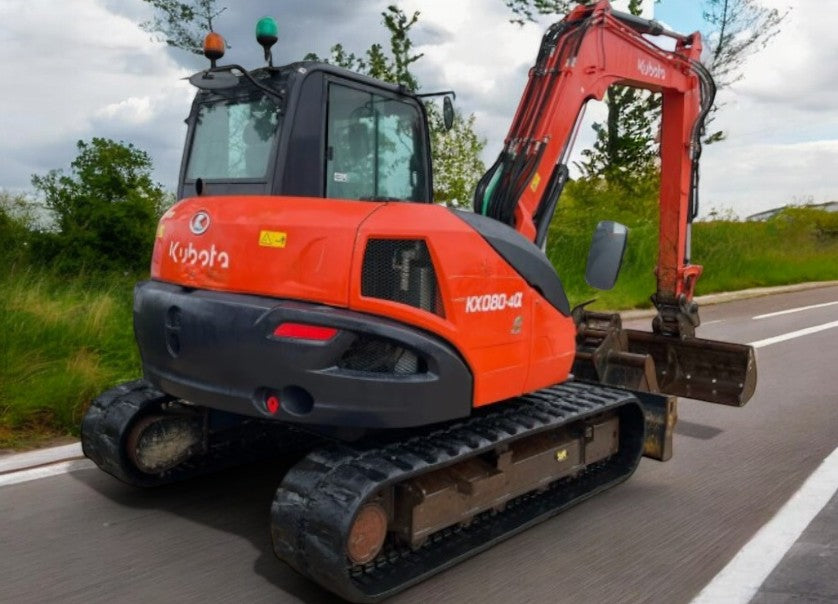 2018 KUBOTA KX080-4A 8 TONNE EXCAVATOR DIGGER