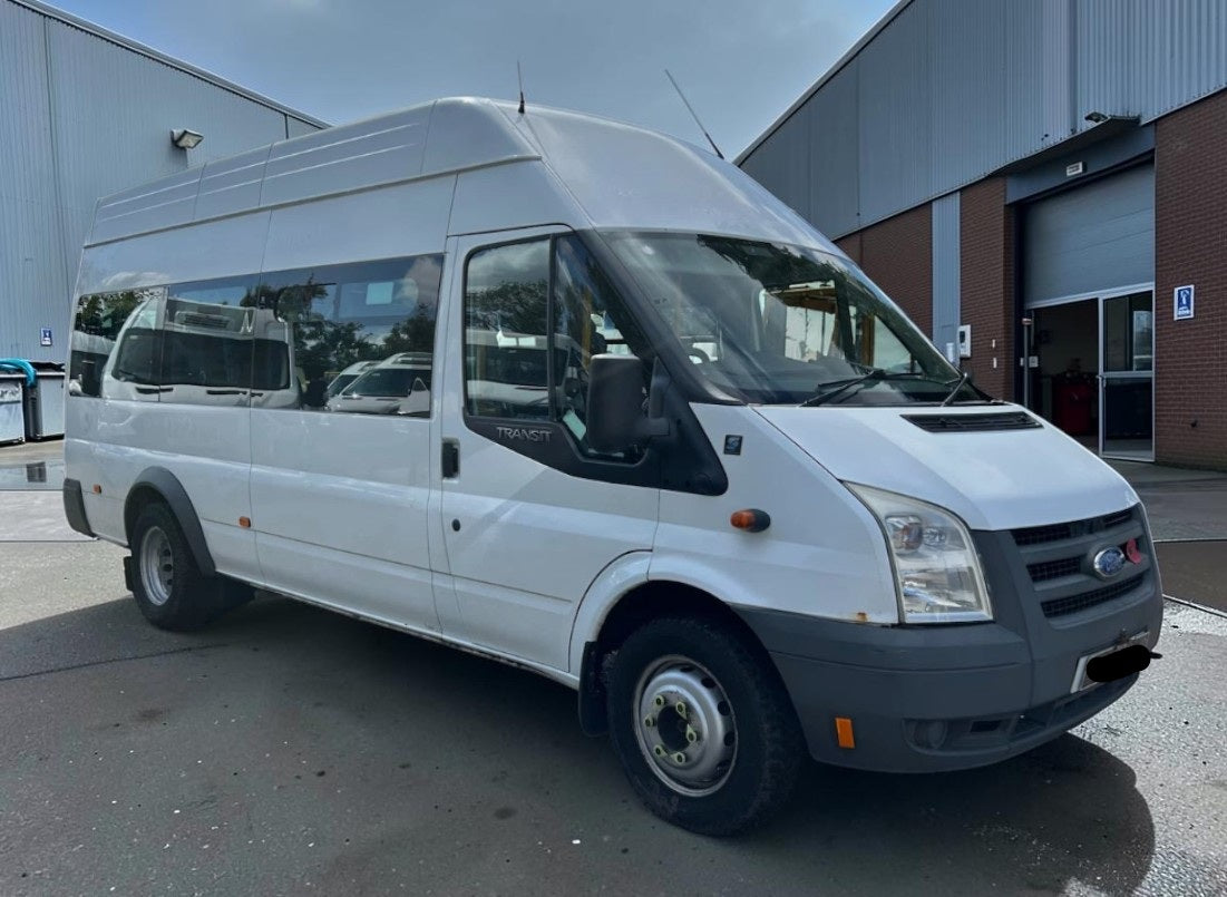 2010 FORD TRANSIT T350 115 BHP EXLWB EX HIGH ROOF JUMBO 17-SEAT MINIBUS (10 REG)