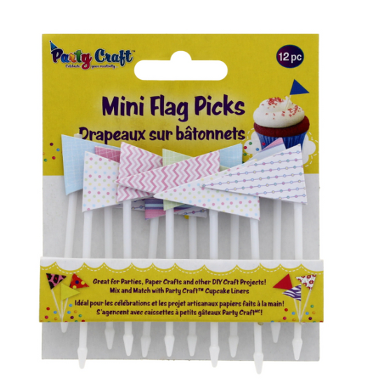 240 X PARTY CRAFT MINI FLAG PICKS TRENDY LINES