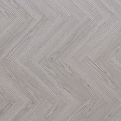 48 X PACKS (123.36M2) PREMIUM 8MM HERRINGBONE LAMINATE FLOORING SILVER GREY OAK RRP £4,000