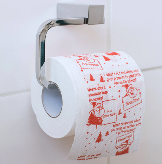 175 X BRAND NEW CHRISTMAS JOKE TOILET ROLL 3-PLY, 200 SHEETS