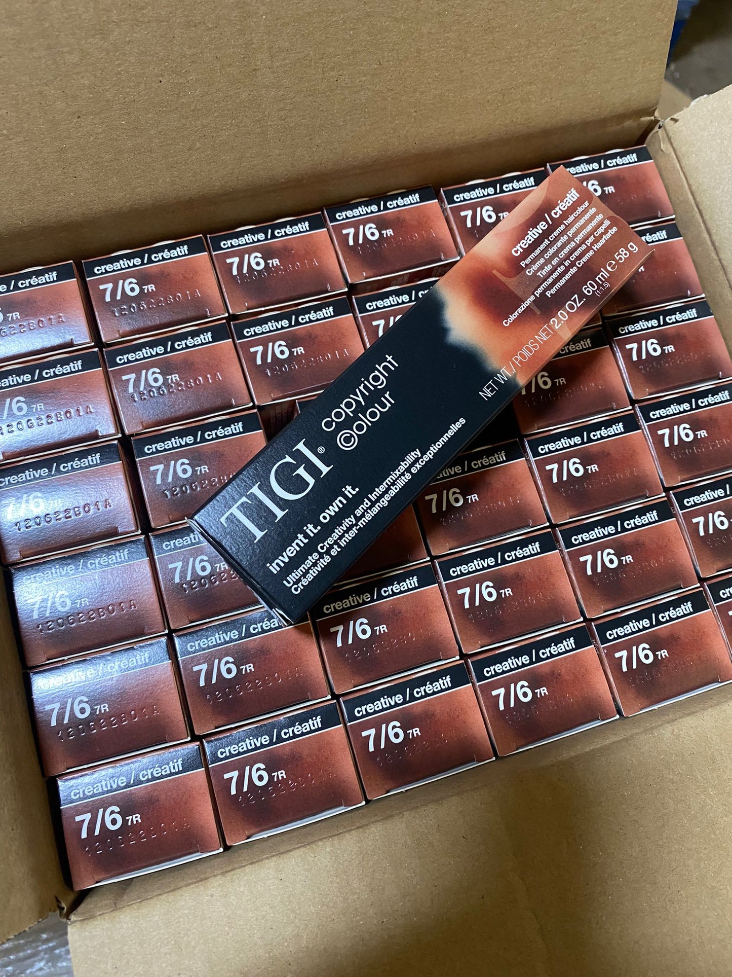 216 X MIX OF SHADES OF TIGI HAIR DYE 60ML, NO EXPIRY - GREAT FOR RESALE