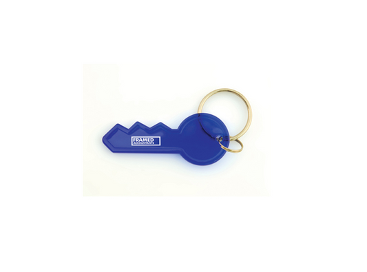 1000 X KEY SHAPED KEY CHAIN-TRANSLUCENT BLUE
