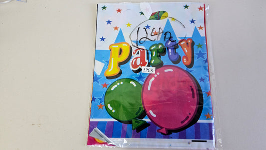 124 PACK PARTY PLASTIC BAGS ASS COLLORS
