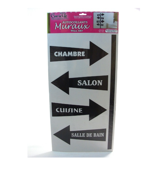 48 X WALL ART AUTOCOLLANTS QUELLE DIRECTION