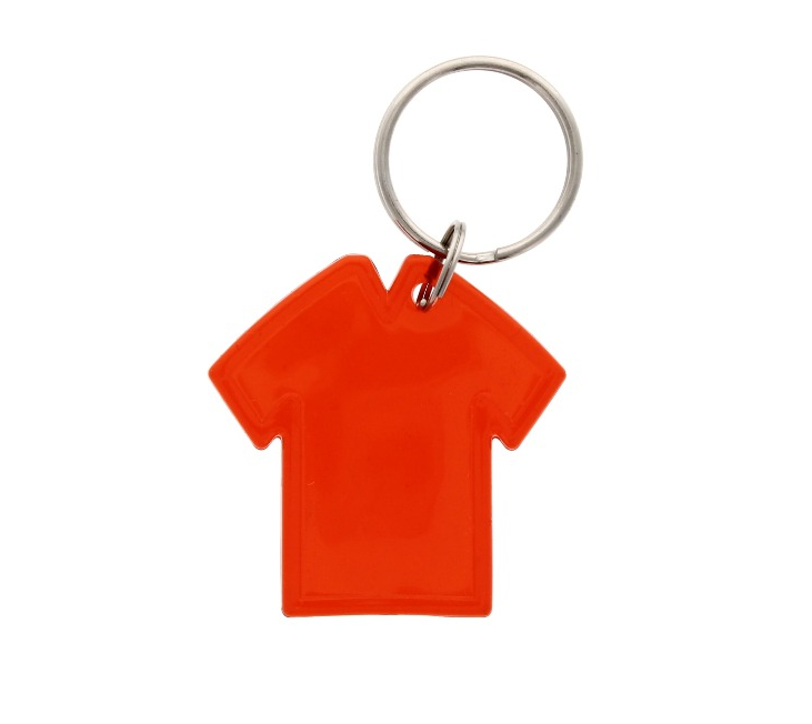 1000 X T-SHIRT SHAPED KEY CHAIN-TRANSLUCENT RED