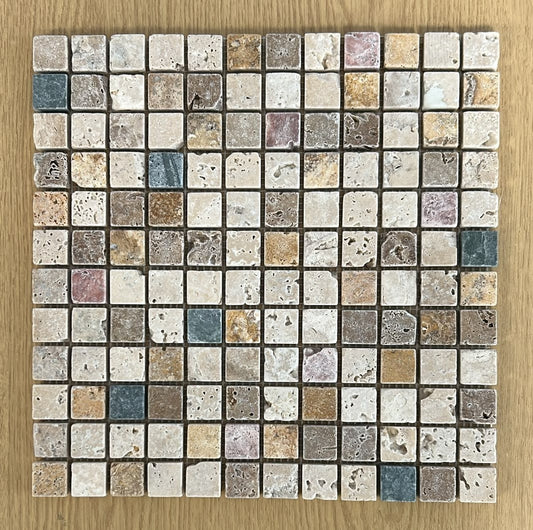 36 BXS TRAVERTINE MIX MARBLE MOSAIC TILE SHEETS 30.5 X 30.5CM