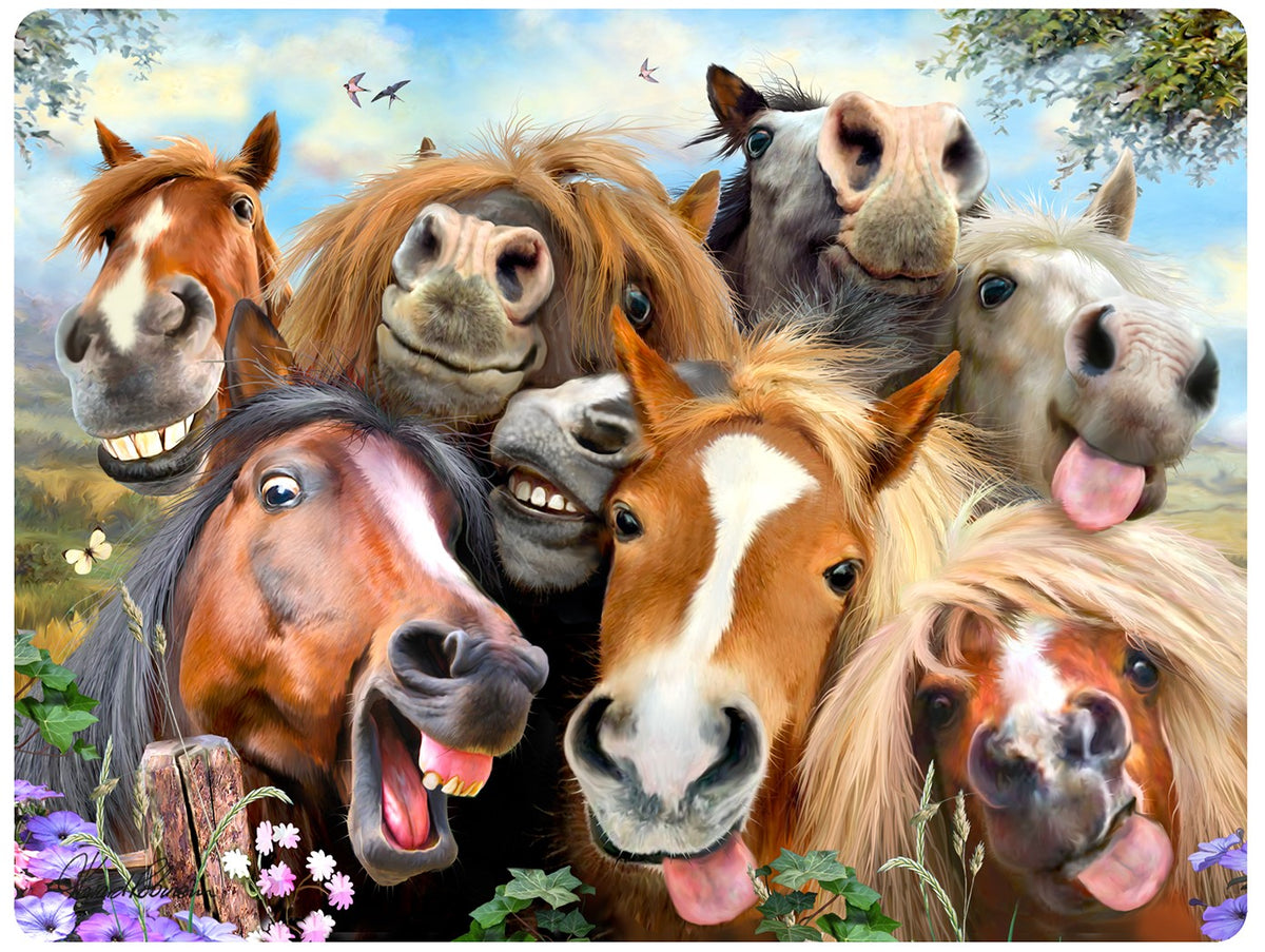 HORSE SELFIES 3D EFFECT POSTCARDS X 20 UNITS