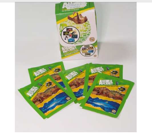 120 X 50PK ANIMAL PLANET STICKERS DISPLAY BOX