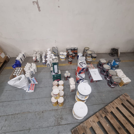 JOBLOT OF PAINT, WOODSTAIN, CLEANING LIQUIDS ETC RRP £2700 RONSEAL, DULUX, SIKKENS