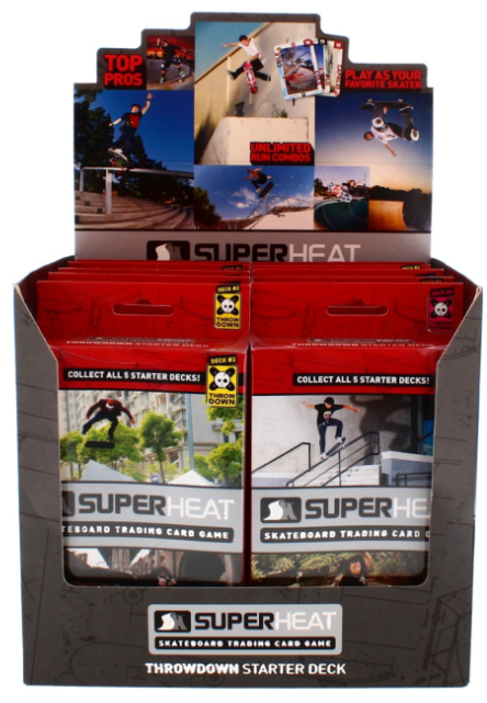 100 X SUPERHEAT-SKATEBOARD TRADING CARD GAME