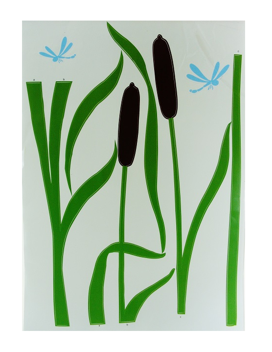 110 X WALL DECO TATTOO- SCHILF BUNT