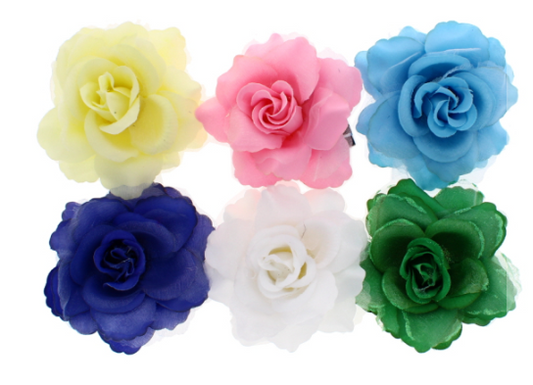 48 X FLOWER HAIR CLIP ASST