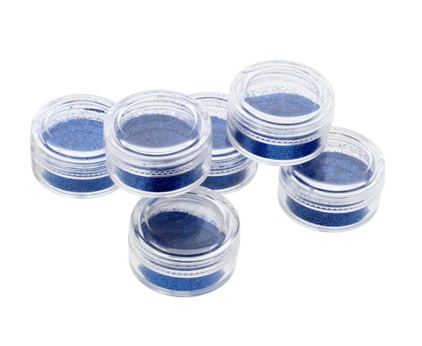 336 X BLUE POT OF GLITTER