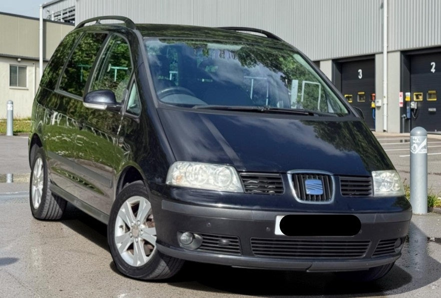 2009 SEAT ALHAMBRA S TDI 1968CC DIESEL MANUAL MPV BLACK >>--NO VAT ON HAMMER--<<
