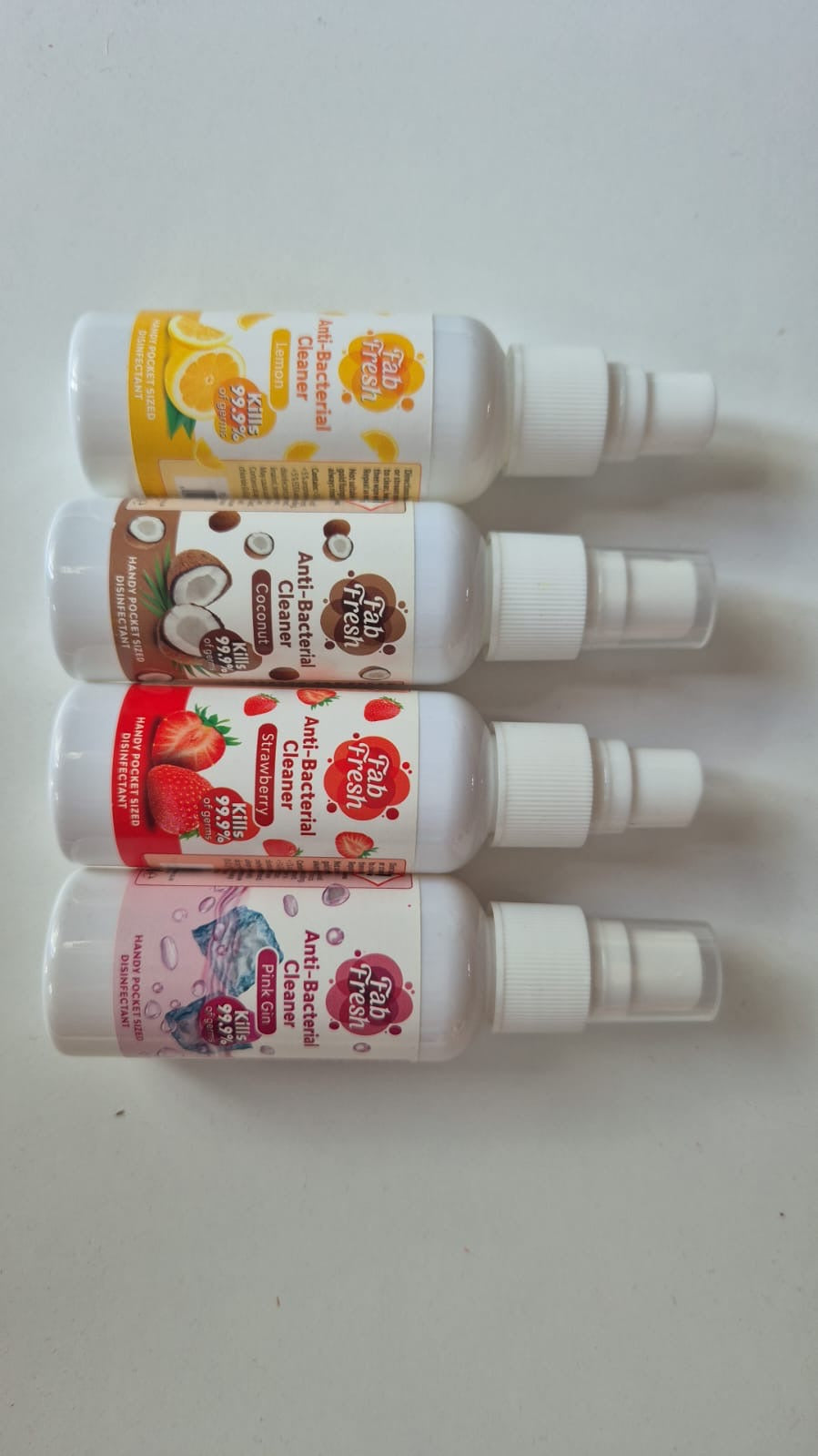 45,360 X TRAVEL SCENTED HAND CLEANER SPRAY - 4 FLAVOURS 50 ML