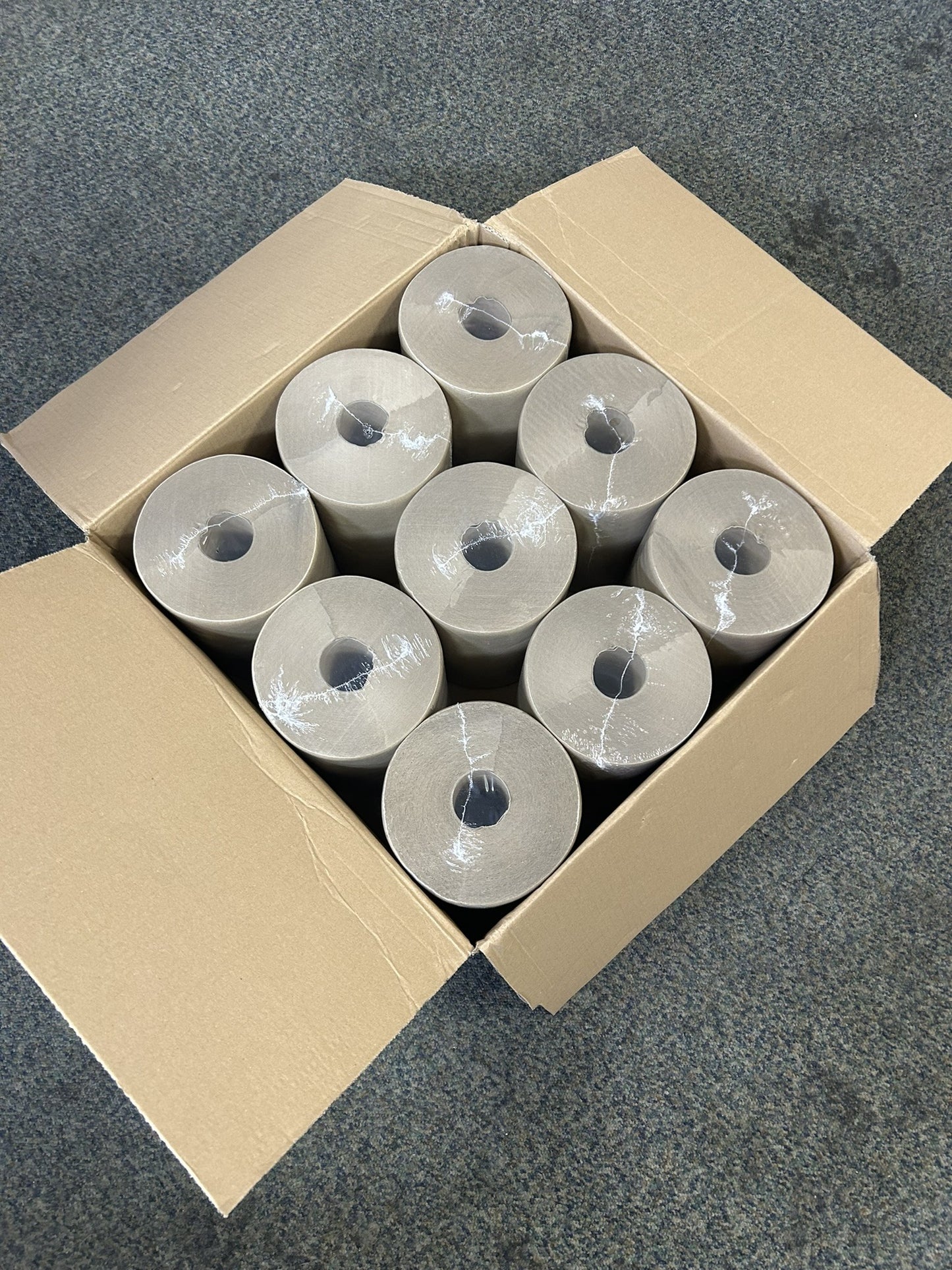 11,592 BROWN KRAFT PAPER ROLLS 192MM, RRP £5 PER ROLL