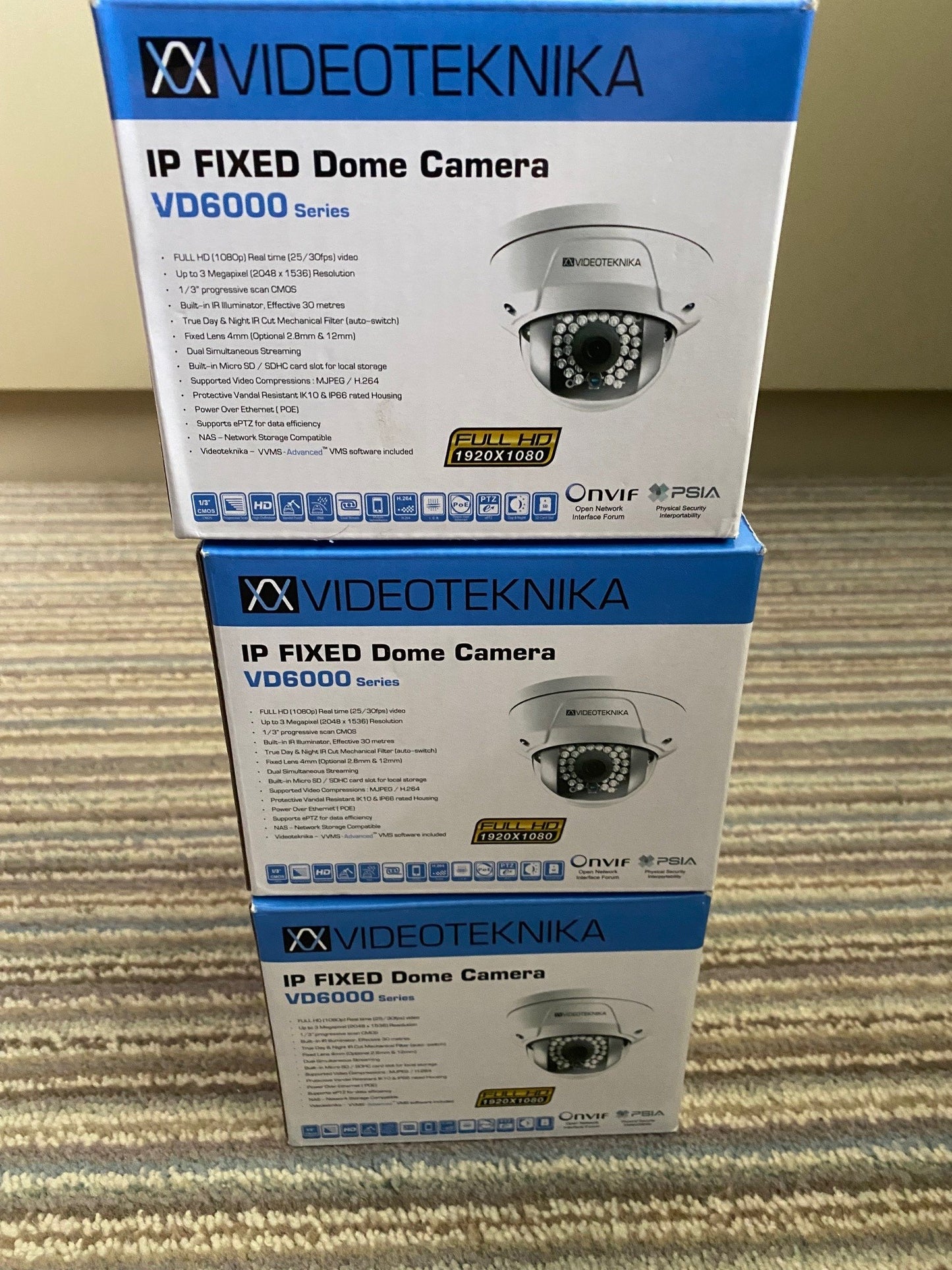 VIDEOTEKNIKA IP FIXED DOME CAMERA X 3