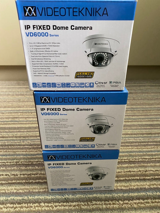 VIDEOTEKNIKA IP FIXED DOME CAMERA X 3