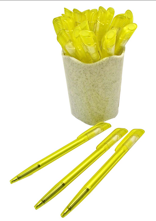 2500 X BALLPEN FROSTY ASSTD YELLOW