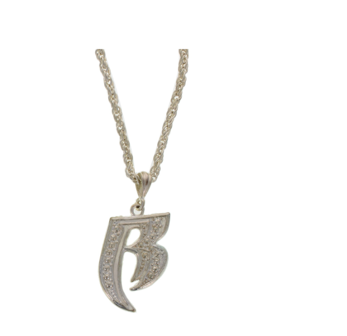 31 X SILVER B-SIGN PENDANT NECKLACE