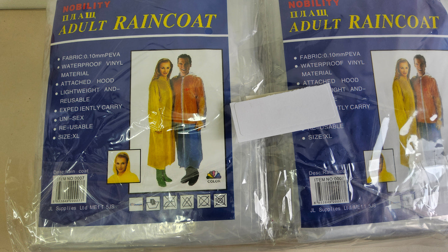 72 PC ADULT RAINCOAT