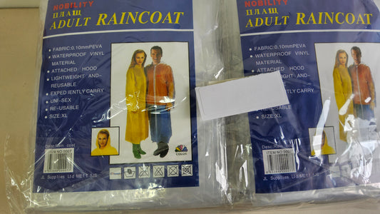 72 PC ADULT RAINCOAT