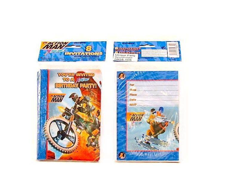 288 X ACTION MAN 8 X INVITES