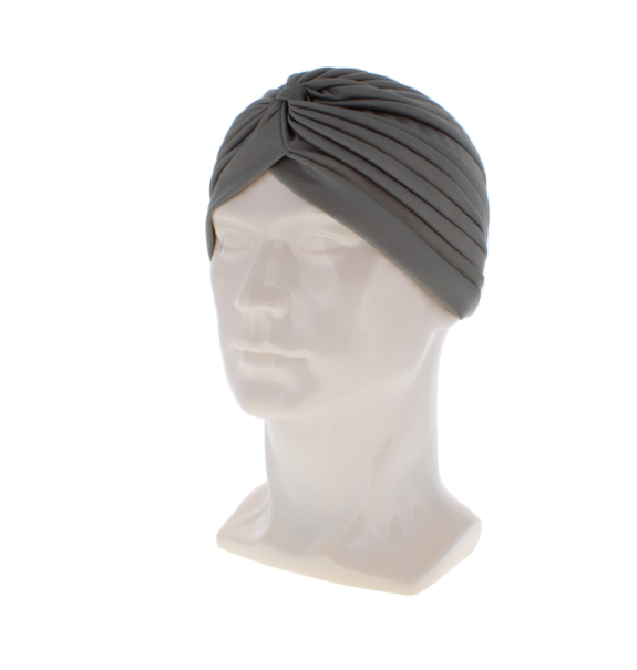24 X WOMEN SOFT HAIR TURBAN HEAD WRAP GREY