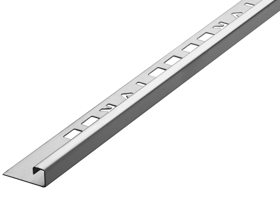 268 X 10MM G304 S/STEEL ROUND EDGE TRIM LENGTH 2.44M
