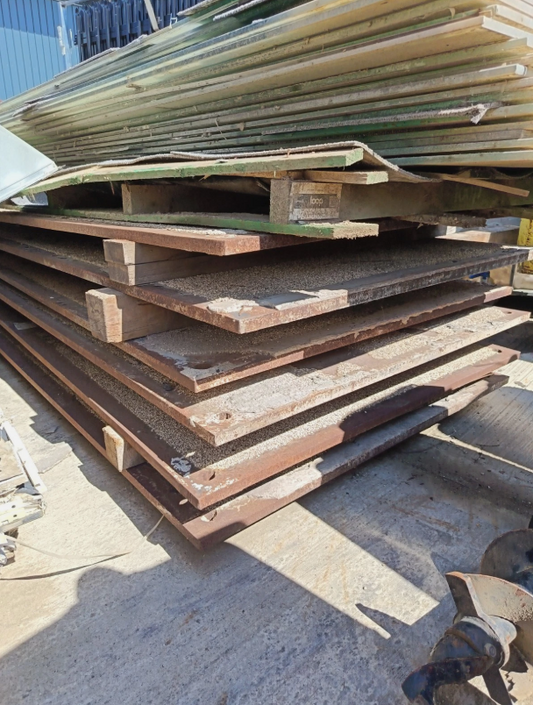 6X HEAVY DUTY STEEL ROAD PLATES