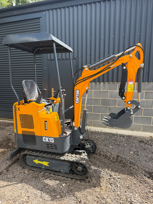 CAPTOK CK15 1.5 TON MINI DIGGER – BRAND NEW UNUSED – 2026 MODEL – THUMB GRAB