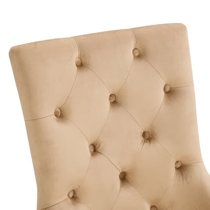 VELVET BUTTON BACK DINING CHAIR - IMPERIAL