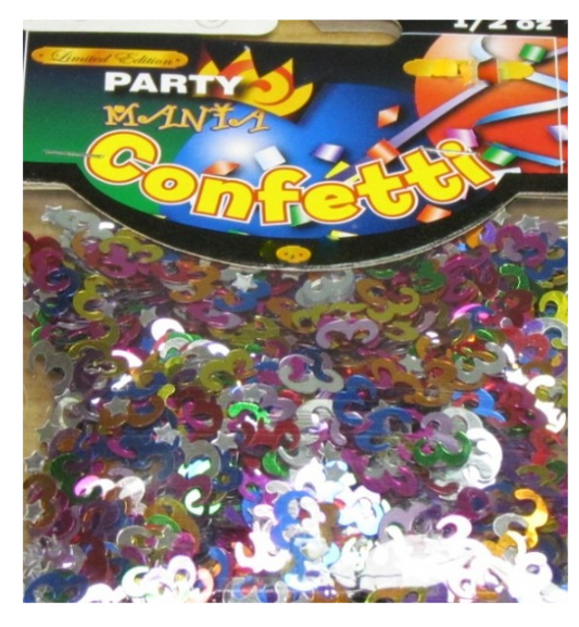 24 X FOIL TABLE PARTY CONFETTI-AGE 7