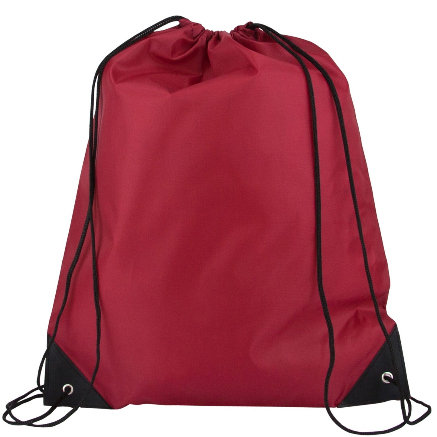 400X BURGUNDY 210D POLYESTER DRAWSTRING BAGS