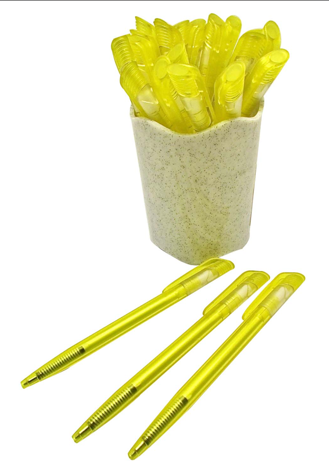 2500 X BALLPEN FROSTY ASSTD YELLOW